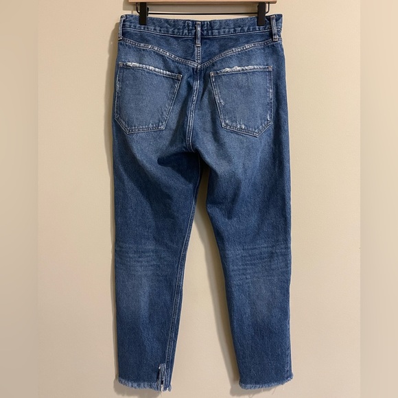 Agolde Womens Jamie Straight Leg Feel Good Distressed Jean Size 28 Frayed Hem - Picture 6 of 7